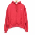 XL★古着 チャンピオン champion 長袖 スウェット パーカー メンズ ワンポイントロゴ 大きいサイズ 赤 25nov19
