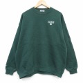 XL★古着 リー Lee  長袖 スウェット メンズ 90年代 90s PUTNAMクルーネック USA製 緑 25nov19