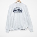 XL★古着 フルーツオブザルーム 長袖 スウェット メンズ 00年代 00s 船 クルーネック 薄グレー 霜降り 25nov20