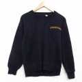 S★古着 長袖 スウェット メンズ 80年代 80s FREEPORT アクリル クルーネック 濃紺 25nov20