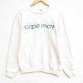 S★古着 ラッセル 長袖 スウェット メンズ 80年代 80s cape クルーネック USA製 白 25nov28