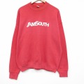XL★古着 フルーツオブザルーム 長袖 スウェット メンズ 90年代 90s AMSOUTH クルーネック USA製 赤 25dec08