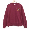 L★古着 ジャージーズ 長袖 スウェット メンズ 90年代 90s Nursing クルーネック USA製 エンジ 25dec04