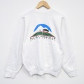 M★古着 フルーツオブザルーム 長袖 スウェット メンズ 90年代 90s テニス ラグラン クルーネック 白 25dec04