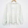 XL★古着 WEK 長袖 トップス パーカー メンズ 90年代 90s CHARLEVOIX 刺繍 コットン USA製 白 25dec04