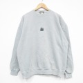 XL★古着 長袖 スウェット メンズ 90年代 90s 木 大きいサイズ クルーネック USA製 薄緑 25dec05
