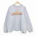 XL★古着 アディダス adidas 長袖 スウェット メンズ 90年代 90s テネシー 大きいサイズ クルーネック USA製 グレー 霜降り 25dec05