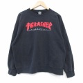 スラッシャー 長袖スウェット ゴジラ ブラック XL | 古着