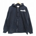 XL★古着 ヘインズ 長袖 フルジップ スウェット パーカー メンズ ドラマ ウォーキングデッド 黒 25dec06