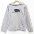S★古着 長袖 スウェット パーカー メンズ 90年代 90s MON USA製 グレー 霜降り 25dec09