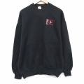 L★古着 ジャージーズ 長袖 スウェット メンズ 90年代 90s 新体操 クルーネック USA製 黒 25dec10