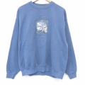 L★古着 長袖 スウェット メンズ 90年代 90s ディズニー くまのプーさん クルーネック USA製 薄紺【spe】 25dec10