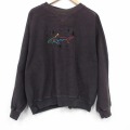 XL★古着 グレッグノーマン 長袖 トップス メンズ ビッグロゴ 大きいサイズ コットン クルーネック 黒 25dec11