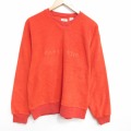 M★古着 ギャップ GAP 長袖 スウェット メンズ 00年代 00s ビッグロゴ ポリエステル クルーネック オレンジ 25dec10