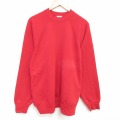 L★古着 TULTEX長袖 スウェット メンズ 90年代 90s 無地 ラグラン クルーネック USA製 赤 25dec10
