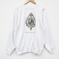 L★古着 ヘインズ 長袖 スウェット メンズ 90年代 90s クラブ ラグラン クルーネック USA製 白 25dec13