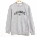 M★古着 フルーツオブザルーム 長袖 スウェット メンズ 00年代 00s コロラド クルーネック グレー 霜降り 25dec13