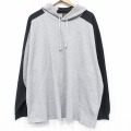 XL★古着 長袖 トップス パーカー メンズ 90年代 90s USAオリンピック 大きいサイズ ツートンカラー 薄グレー他 霜降り 25dec15