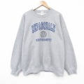 XL★古着 長袖 スウェット メンズ 00年代 00s DEPASQUALE 大きいサイズ クルーネック グレー 霜降り 25dec18