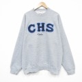 XL★古着 フルーツオブザルーム 長袖 スウェット メンズ 90年代 90s CHS  大きいサイズ クルーネック USA製 グレー 霜降り 25dec18