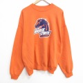 XL★古着 ヘインズ 長袖 スウェット メンズ 00年代 00s 鳥 大きいサイズ クルーネック オレンジ 25dec17