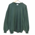XL★古着 ジャージーズ 長袖 スウェット メンズ 90年代 90s 無地 大きいサイズ クルーネック USA製 緑 25dec17