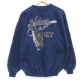 00s 長袖スウェット 魚 ネイビー XL | 古着