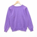 XS★古着 ヘインズ 長袖 スウェット メンズ 90年代 90s 無地 ラグラン クルーネック USA製 紫 25dec19