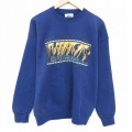 L★古着 リー Lee 長袖 スウェット メンズ 90年代 90s シカ クルーネック USA製 紺 25dec20