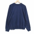L★古着 長袖 スウェット メンズ 90年代 90s 無地 ラグラン クルーネック USA製 紺 25dec22