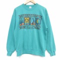 M★古着 長袖 スウェット メンズ 90年代 90s アリゾナ クルーネック USA製 緑 25dec24