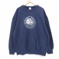 フルーツオブザルーム 長袖スウェット 船 ネイビー XL | 古着