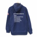 L★古着 長袖 スウェット パーカー メンズ メッセージ 紺 25dec25