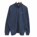 XL★古着 ナイキ NIKE 長袖 フルジップ スウェット メンズ ワンポイントロゴ 紺 25dec25