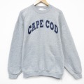XL★古着 ウィルソン 長袖 スウェット メンズ 90年代 90s ケープコッド クルーネック USA製 グレー 霜降り 25dec27