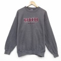 XL★古着 ジャンスポーツ 長袖 スウェット メンズ 00年代 00s BUD 刺繍 クルーネック グレー 霜降り 25dec27