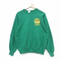 L★古着 リー Lee 長袖 スウェット メンズ 90年代 90s 木 ラグラン クルーネック USA製 緑 25dec29