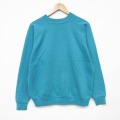 L★古着 TULTEX 長袖 スウェット メンズ 90年代 90s 無地 USA ラグラン クルーネック 青緑 25dec29