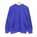 L★古着 フルーツオブザルーム 長袖 スウェット レディース 90年代 90s 無地 クルーネック USA製 紫 26jan05