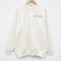 XL★古着 リー Lee 長袖 スウェット メンズ 90年代 90s GROOM クルーネック USA製 薄ベージュ 26jan06