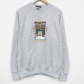L★古着 長袖 スウェット メンズ 90年代 90s アヒル 刺繍 ラグラン クルーネック USA製 グレー 26jan06