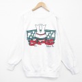 XL★古着 長袖 スウェット メンズ 90年代 90s トウガラシ ラグラン クルーネック USA製 白 26jan07