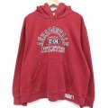 XL★古着 エアロポステール 長袖 スウェット パーカー メンズ ビッグロゴ 大きいサイズ 赤 26jan08