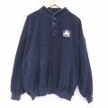 XL★古着 長袖 トップス メンズ 00年代 00s ヨット 大きいサイズ コットン ヘンリーネック カナダ製 紺 26jan10
