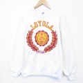 XL★古着 ジャージーズ 長袖 スウェット メンズ 90年代 90s LOYOLA クルーネック USA製 白 26jan13