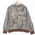 XL★古着 レッドヘッド 長袖 トップス パーカー メンズ 90年代 90s コットン USA製 茶 迷彩 26jan13