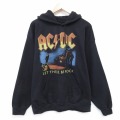 L★古着 長袖 ロック バンド スウェット パーカー メンズ AC/DC 黒【spe】 26jan13