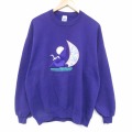L★古着 ジャージーズ 長袖 スウェット メンズ 90年代 90s ヨット クルーネック USA製 紫 26jan15