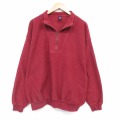 ランズエンド 00s 長袖ハーフジップトップス エンジ XL | 古着