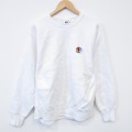 L★古着 リー Lee 長袖 スウェット メンズ 90年代 90s NBC クルーネック USA製 白【spe】 26jan31
